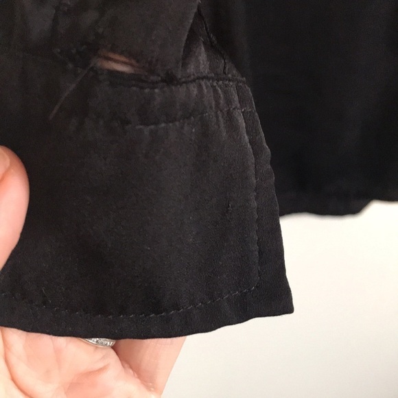 Elan black long sleeve button down shirt oversized loose fit size Small - Picture 5 of 11